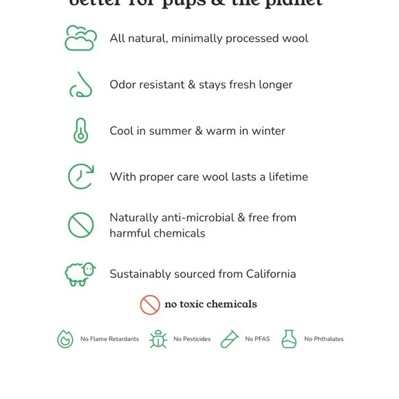 Molly Mutt Wool-filled Crate Pad Insert for 36 inch crate (or dog bed) - Picture 8 of 10